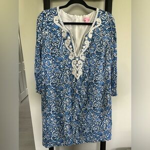 Lilly Pulitzer blue beaded dress